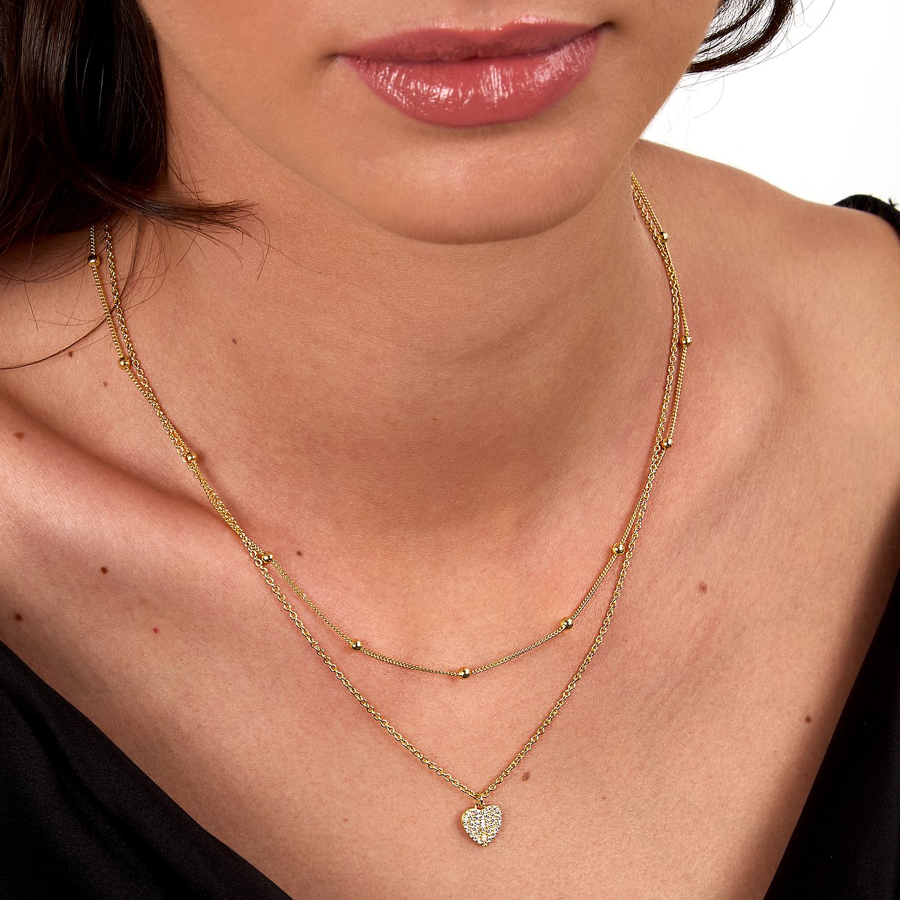 CHRIST Halsschmuck aus 925er recyceltem Silber mit Zirkonia.