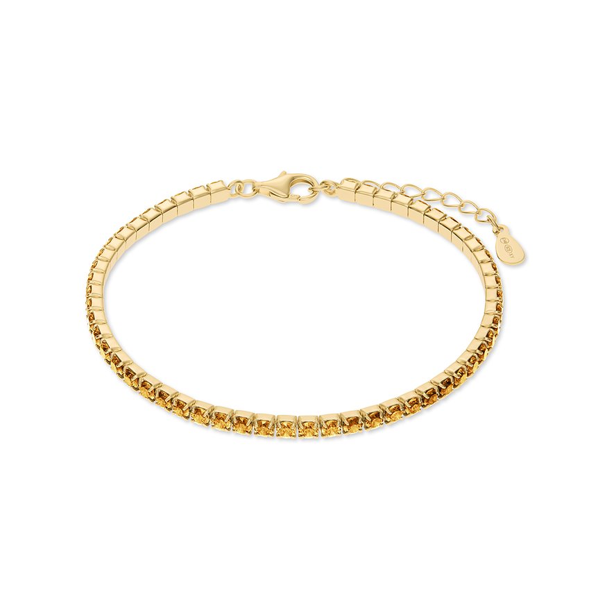 CHRIST Armband aus recyceltem 925er Silber mit gelben Zirkonia.