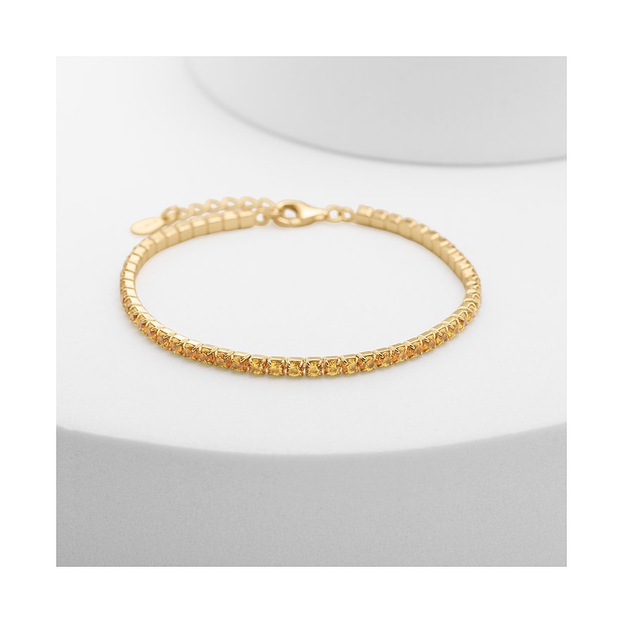 CHRIST Armband aus 925er recyceltem Silber mit gelben Zirkonia.