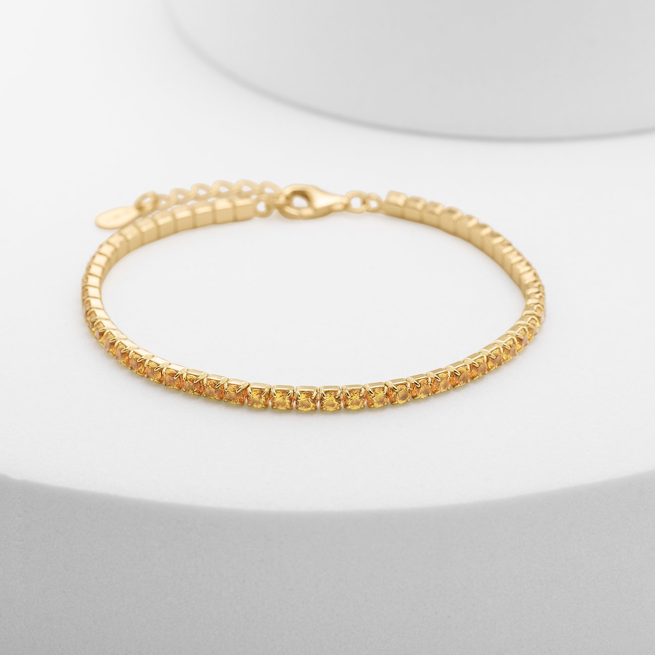 CHRIST Armband aus 925er recyceltem Silber mit gelben Zirkonia.