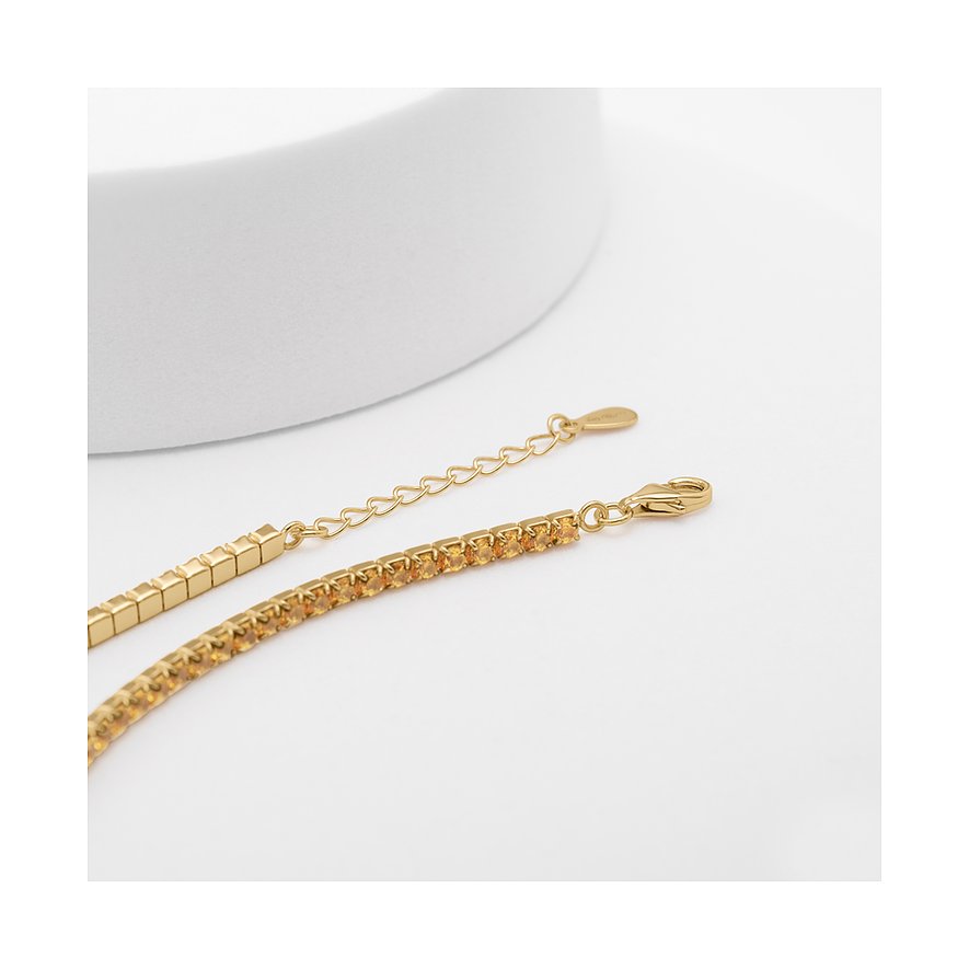 CHRIST Armband aus 925er recyceltem Silber mit gelben Zirkonia.