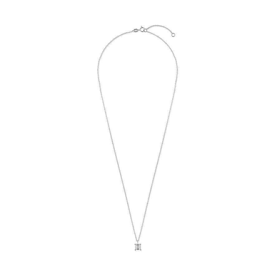 FAVS Silber 925 Halskette mit Zirkon im Asscher-Schliff.