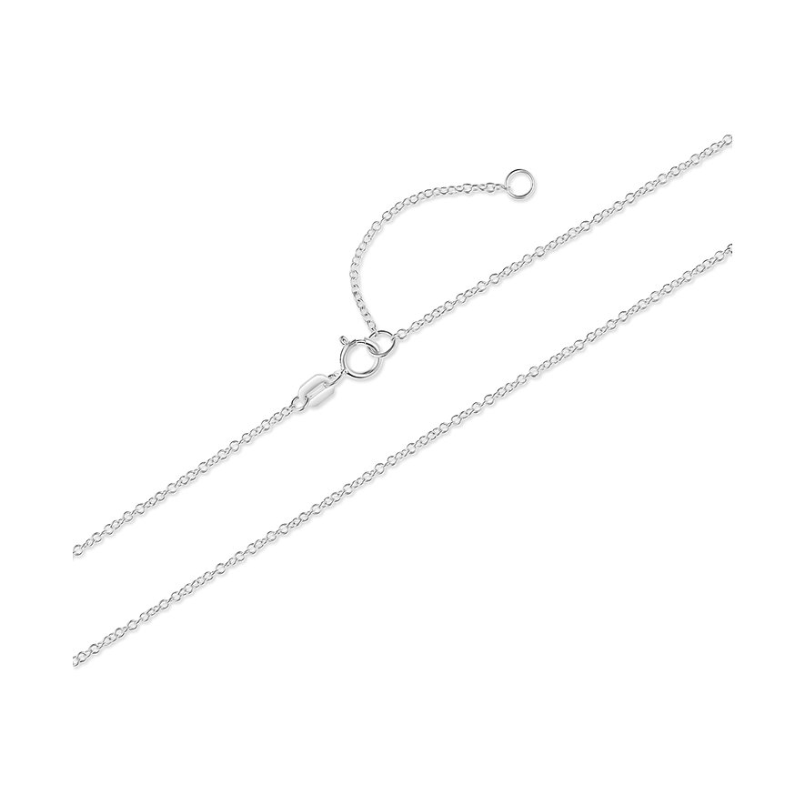 FAVS Silber 925 Kette mit Zirkon und Karabinerverschluss.