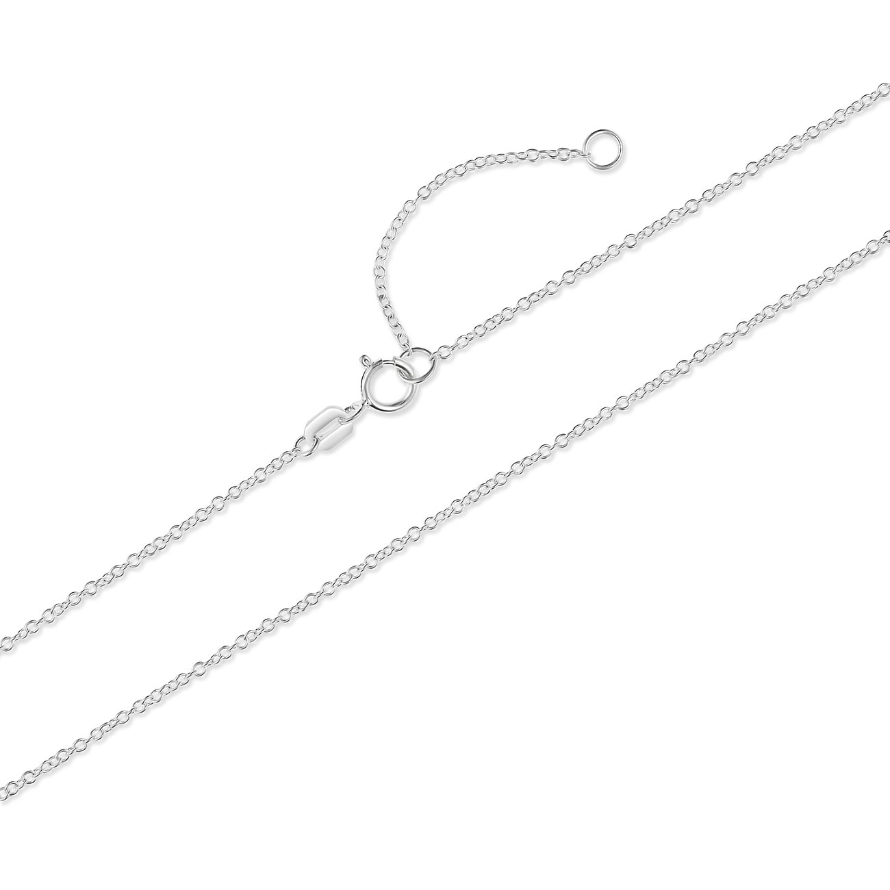 FAVS Silber 925 Kette mit Zirkon und Karabinerverschluss.