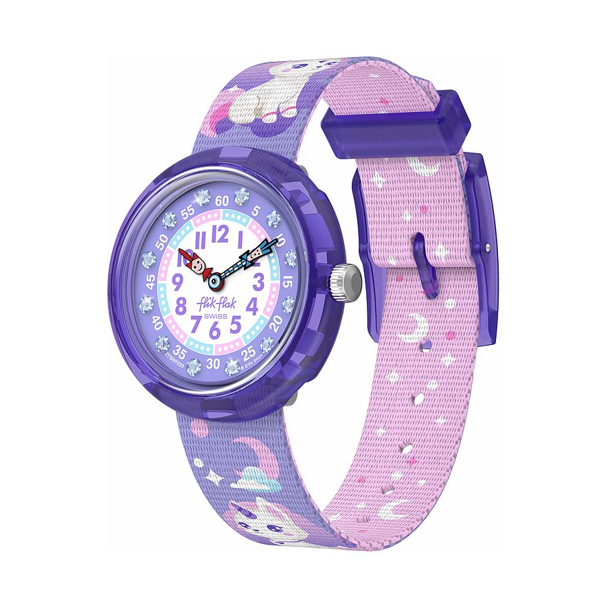 Flik Flak Kinderuhr 2411 FLIK FLAK MYSTIC LAND FBNP233, Mädchen, Kunststoff, Armband: Textil, Quarz, analog