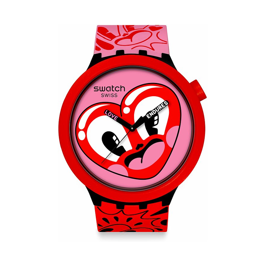 Swatch Unisexuhr 2411 SWATCH BREAK FREE SB05Z103, Unisex, Kunststoff, Armband: Silikon, Quarz, analog