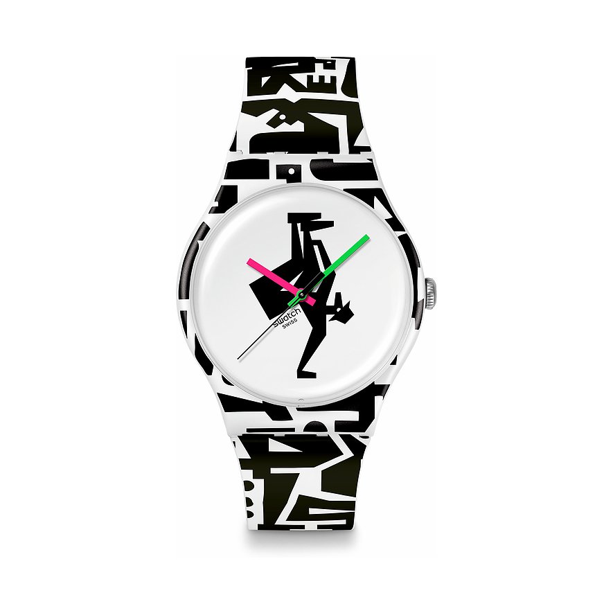 Swatch Unisexuhr 2411 SWATCH BREAK FREE SO29Z147, Unisex, Kunststoff, Armband: Silikon, Quarz, analog