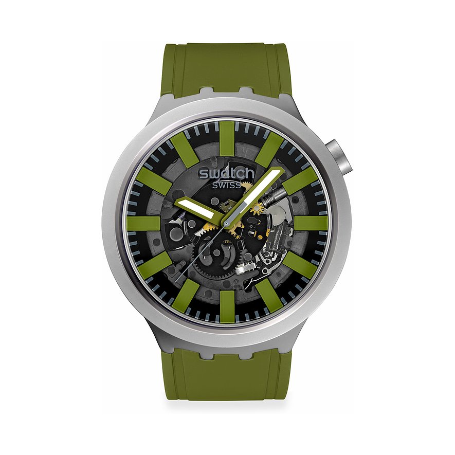 Swatch Unisexuhr 2411 SWATCH ESSENTIALS SB07S118, Unisex, Edelstahl, Armband: Kautschuk, Quarz, analog