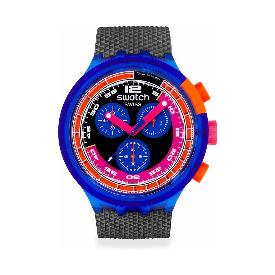Swatch Unisexuhr 2411 SWATCH NEON SB06N102, Unisex, Kunststoff, Armband: Kunststoff, Quarz, analog
