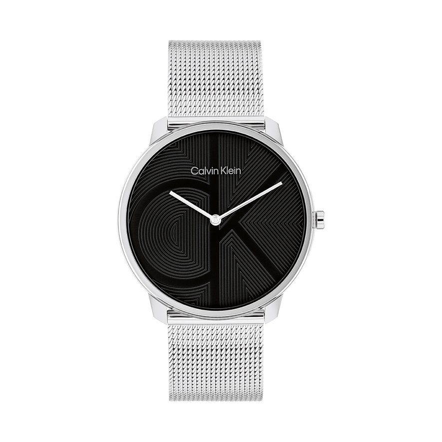 Calvin Klein Herrenuhr Ck Iconic 25300012, Herren, Edelstahl, Armband: Edelstahl, Quarz