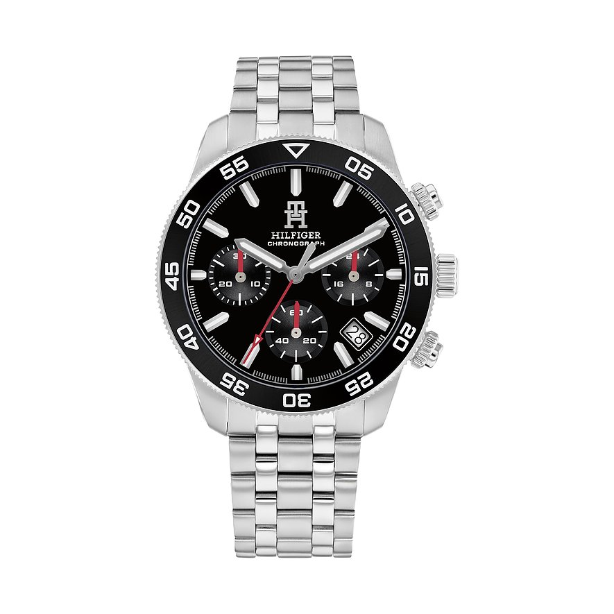 Tommy Hilfiger Chronograph Th85 Chrono 1792156, Herren, Edelstahl, Aluminium, Armband: Edelstahl, Quarz, analog