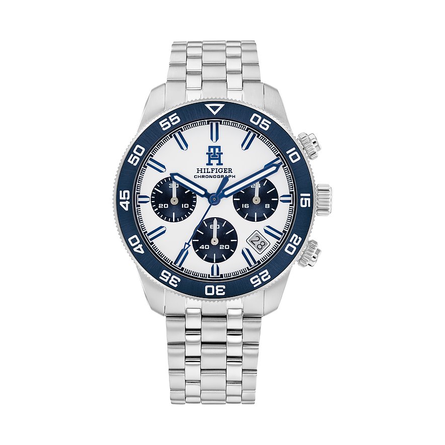 Tommy Hilfiger Chronograph Th85 Chrono 1792157, Herren, Edelstahl, Aluminium, Armband: Edelstahl, Quarz, analog