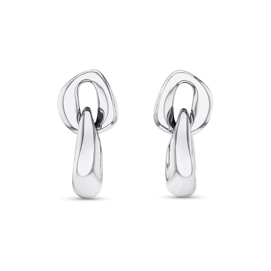 Calvin Klein Ohrhänger Statement Links, Damen, Edelstahl, silber