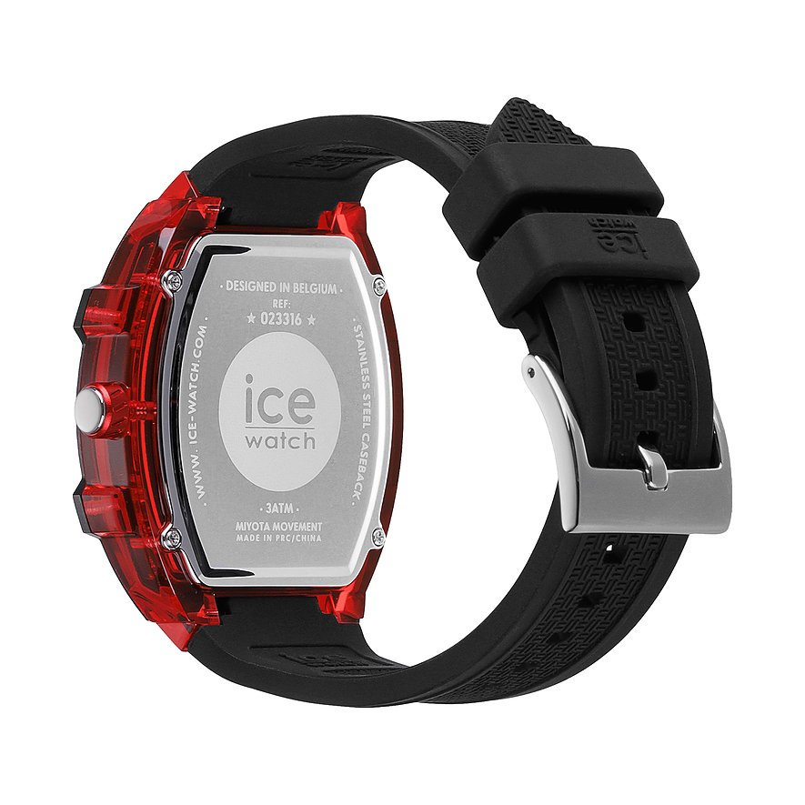 ICE Watch herenhorloge met aluminium kast, rood, analoog.
