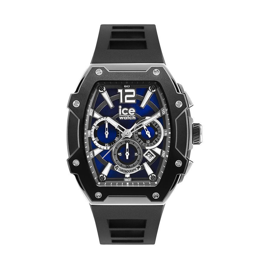 ICE Watch Chronograph Boliday 024364, Herren, Edelstahl, Armband: Silikon, Quarz, analog