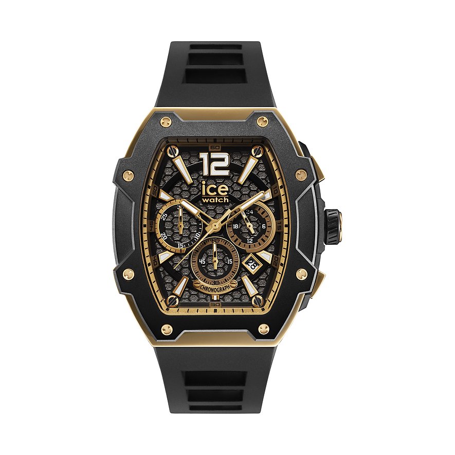 ICE Watch Chronograph Boliday 024365, Herren, Edelstahl, Armband: Silikon, Quarz, analog