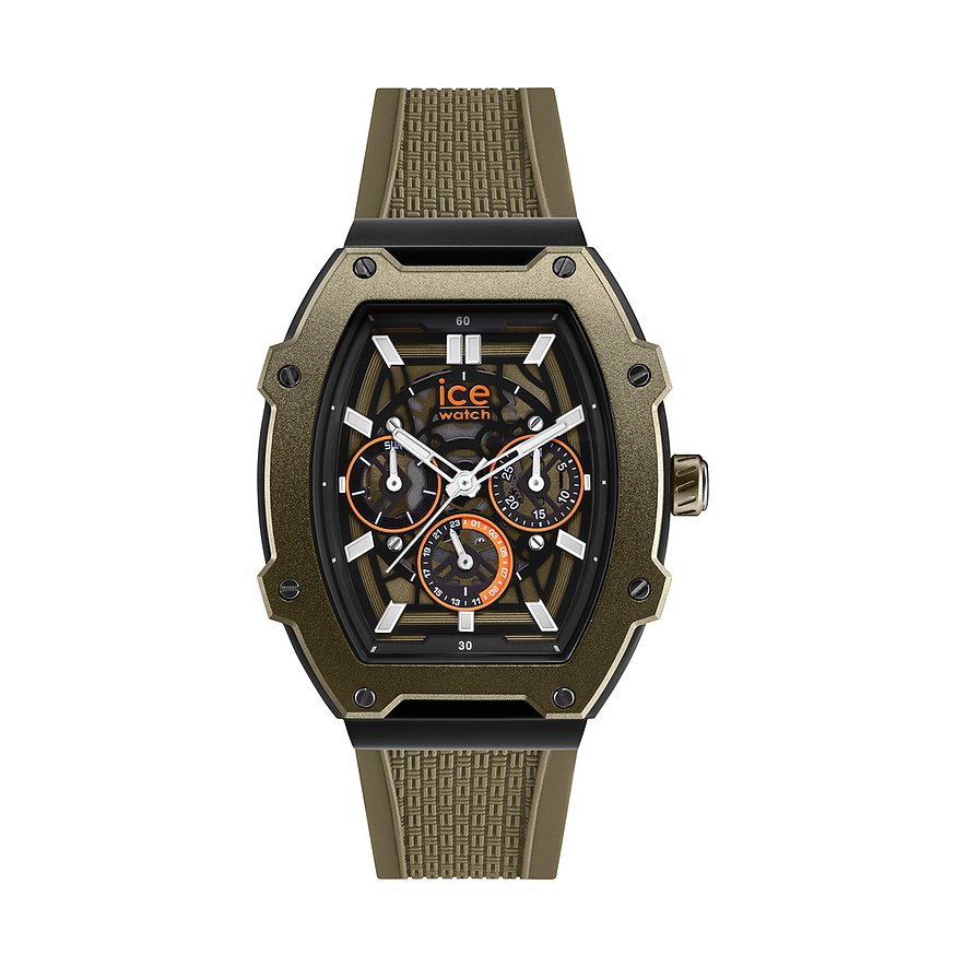 ICE Watch Herrenuhr Boliday 024369, Herren, Edelstahl, Aluminium, Armband: Silikon, Quarz, analog