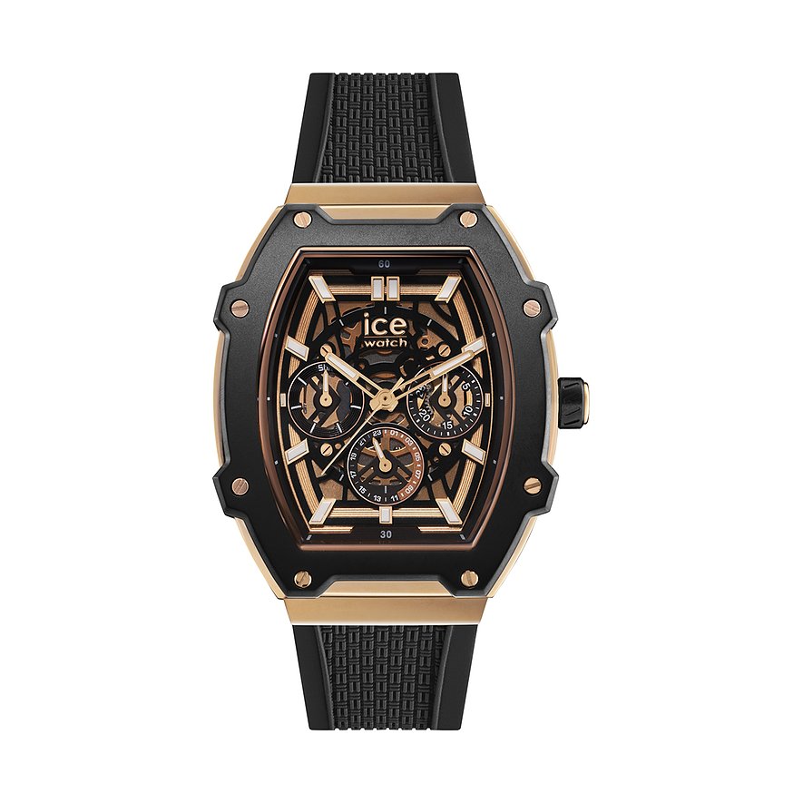 ICE Watch Herrenuhr Boliday 024370, Herren, Edelstahl, Armband: Silikon, Quarz, analog