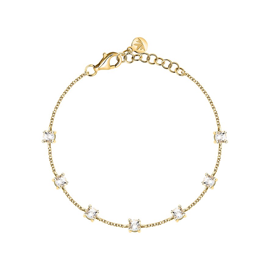 Morellato Armband Tesori Zirkonia, Damen, 925er Silber, recycelt, gelbgold