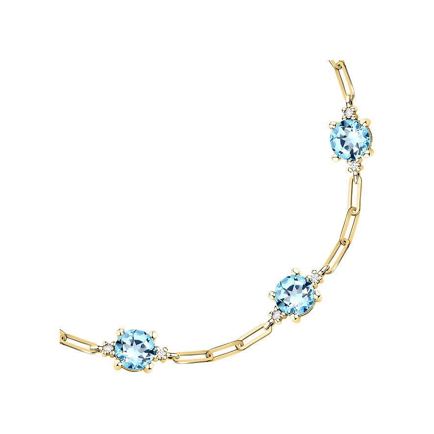 Morellato armbånd af genanvendt 925 sterlingsølv med blå zirkonia.