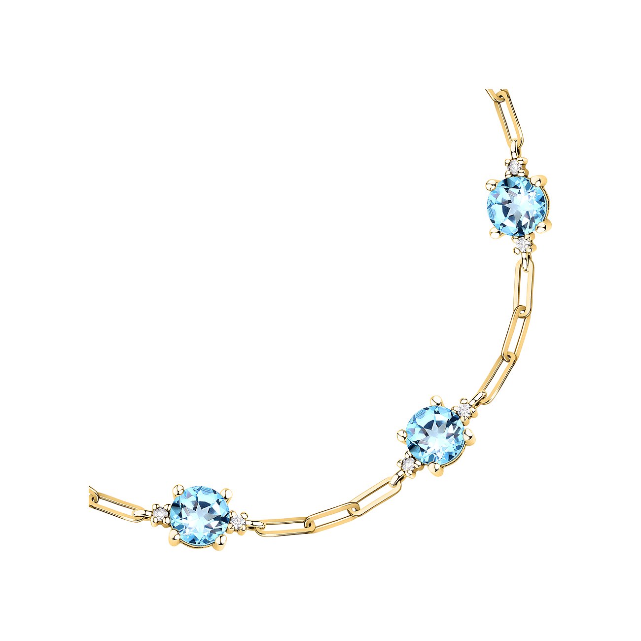 Morellato armbånd af genanvendt 925 sterlingsølv med blå zirkonia.