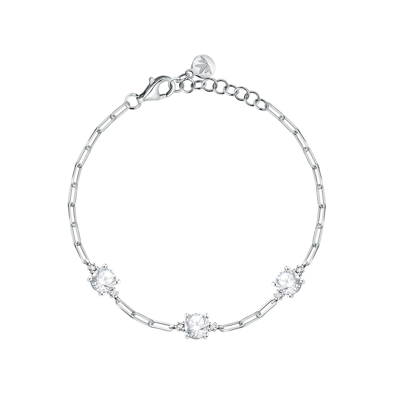 Morellato Armband aus 925er Silber mit Zirkonia und Karabinerverschluss.