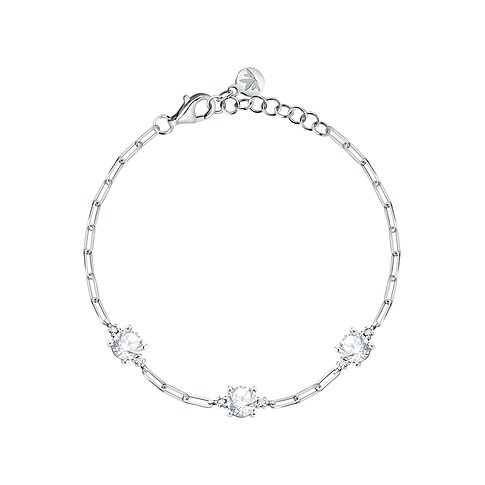 Bracelet Morellato en argent 925 avec zircon et fermoir mousqueton.