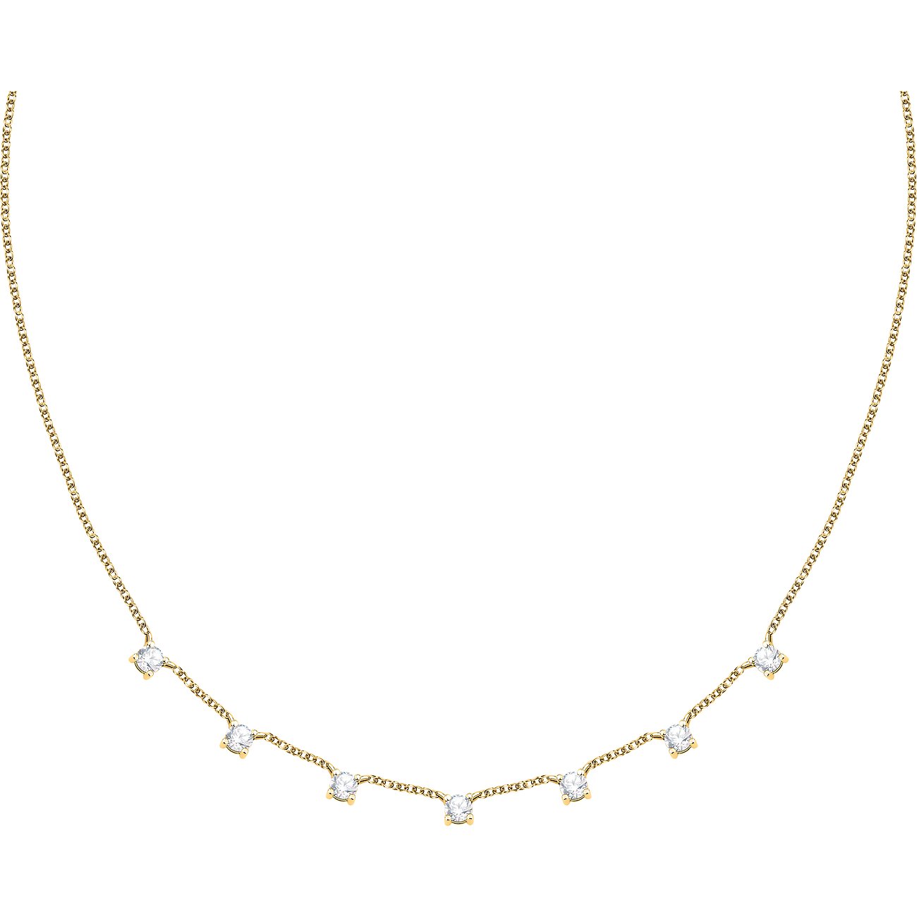 Morellato ketting van 925 gerecycled zilver met zirkonia.