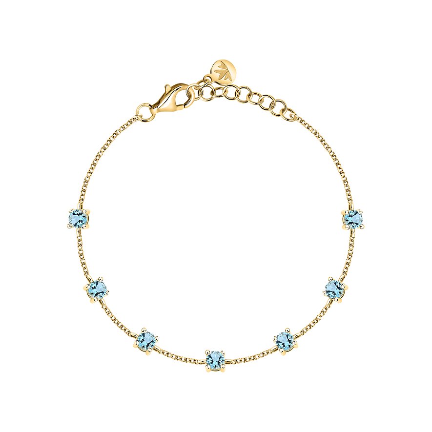 Morellato Armband Tesori, Zirkonia, Damen, 925er Silber, recycelt, gelbgold