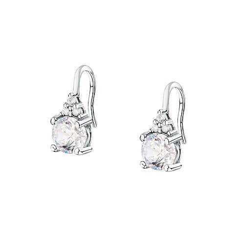 Boucles d'oreilles pendantes Morellato en argent recyclé 925 avec zircone cubique.