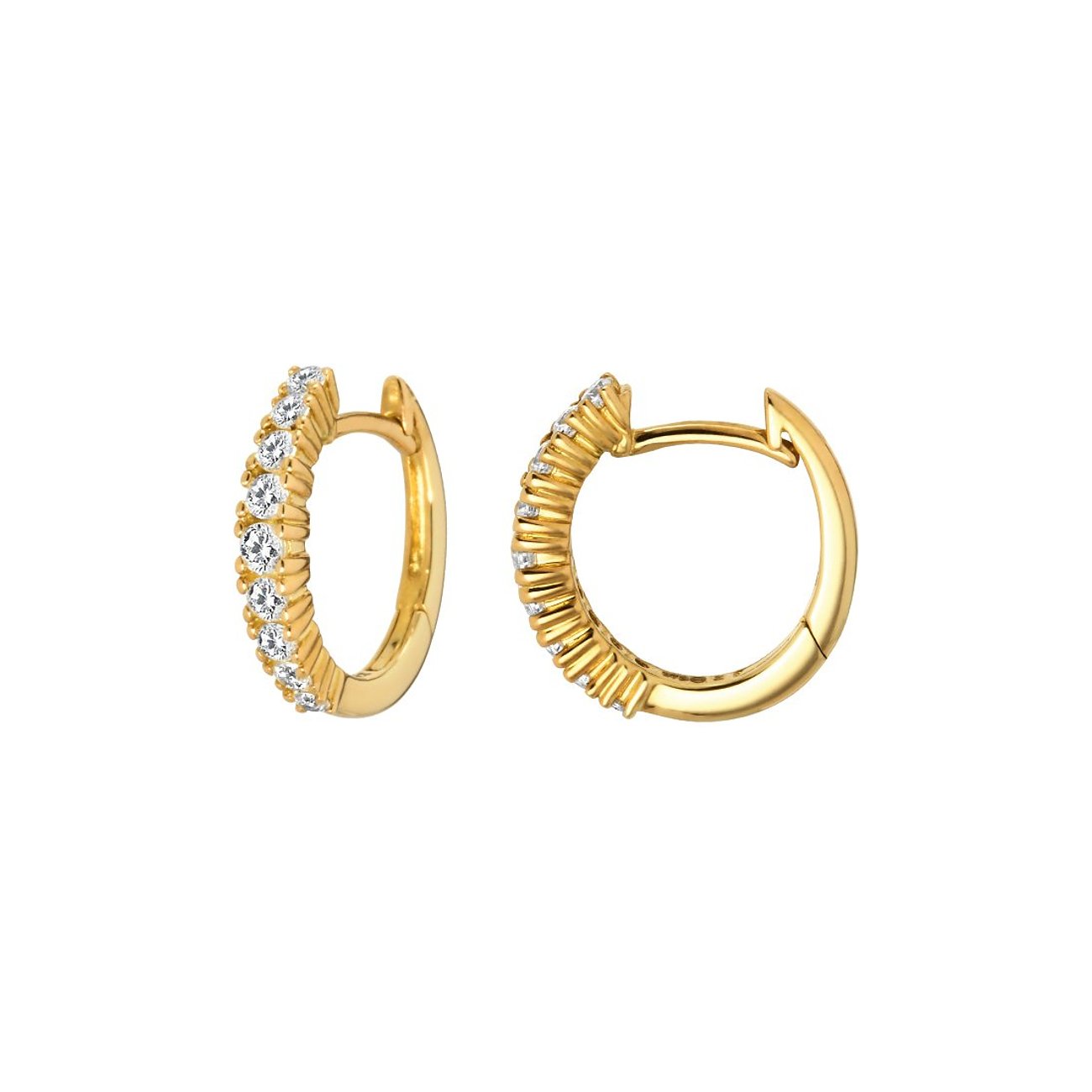 Valeria Ohrringe aus 375 Gelbgold mit Zirkonia.