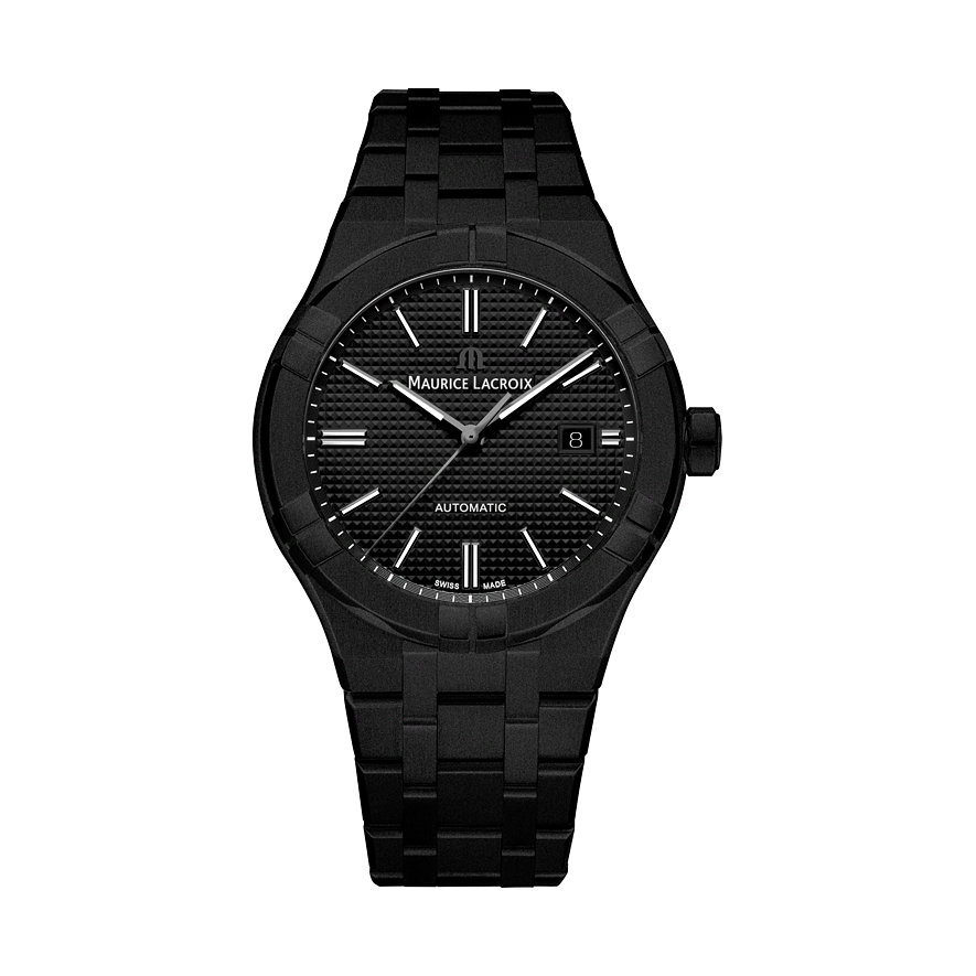 Maurice Lacroix Herrenuhr Aikon Automatic AI6008-CRM22-330-2, Herren, Keramik, Armband: Keramik, Automatik, analog
