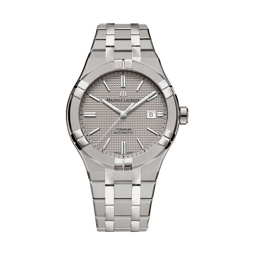 Maurice Lacroix Herrenuhr Aikon Automatic AI6008-TT032-230-1, Herren, Titan, Armband: Titan, Automatik, analog