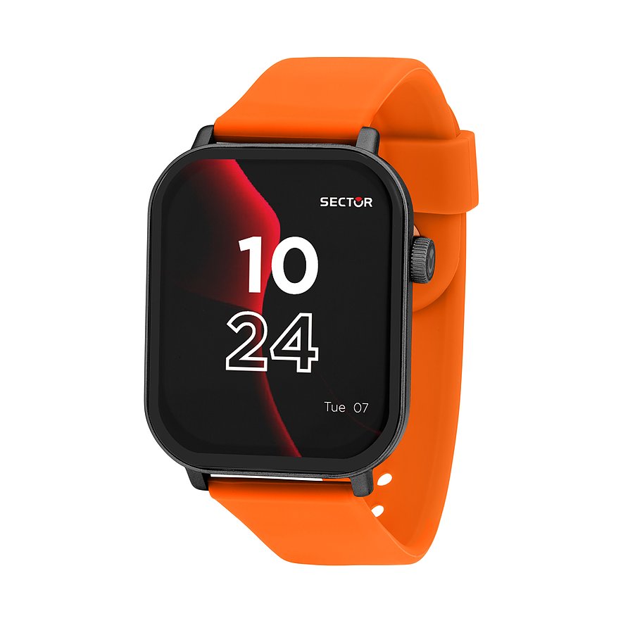 Sector Smartwatch S-07 R3251552003, Herren, Silikon, Silikon, Armband: Silikon, Akku, digital