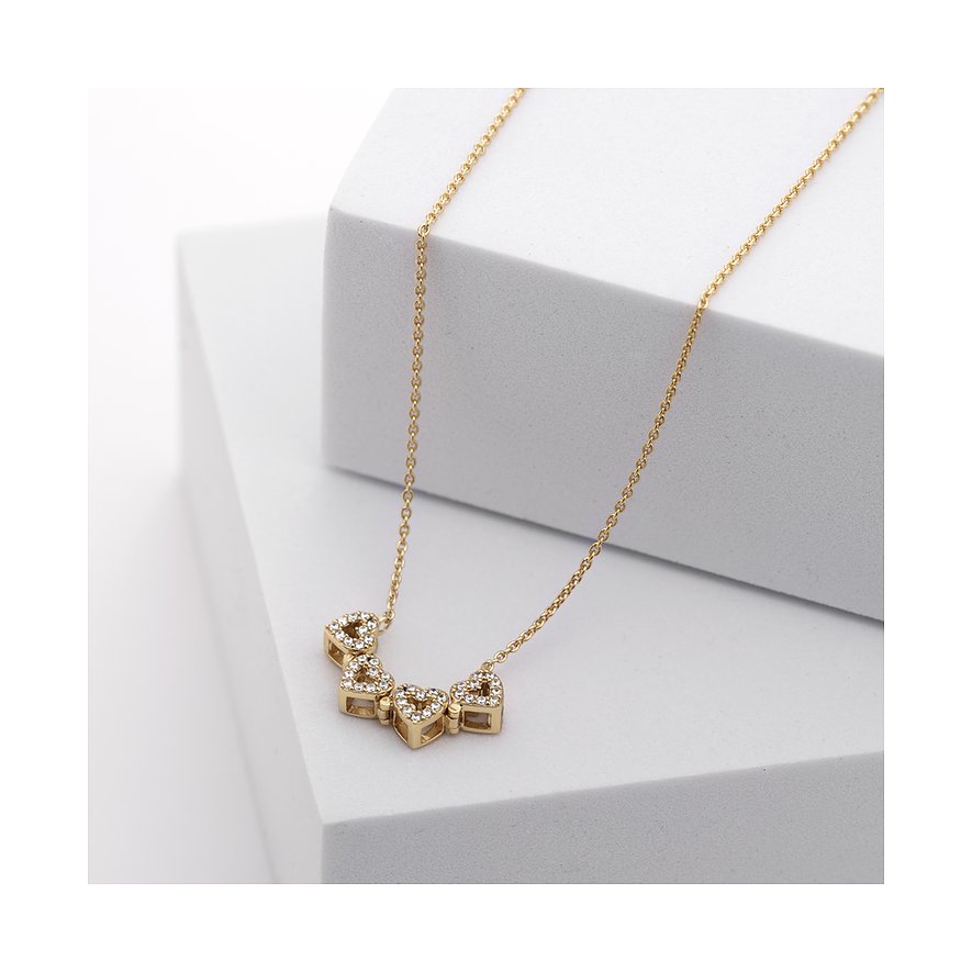 CHRIST Halsschmuck aus 925er recyceltem Silber mit Zirkonia.