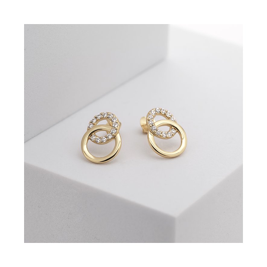 CHRIST Ohrstecker aus 925er Silber, besetzt mit Zirkonia.