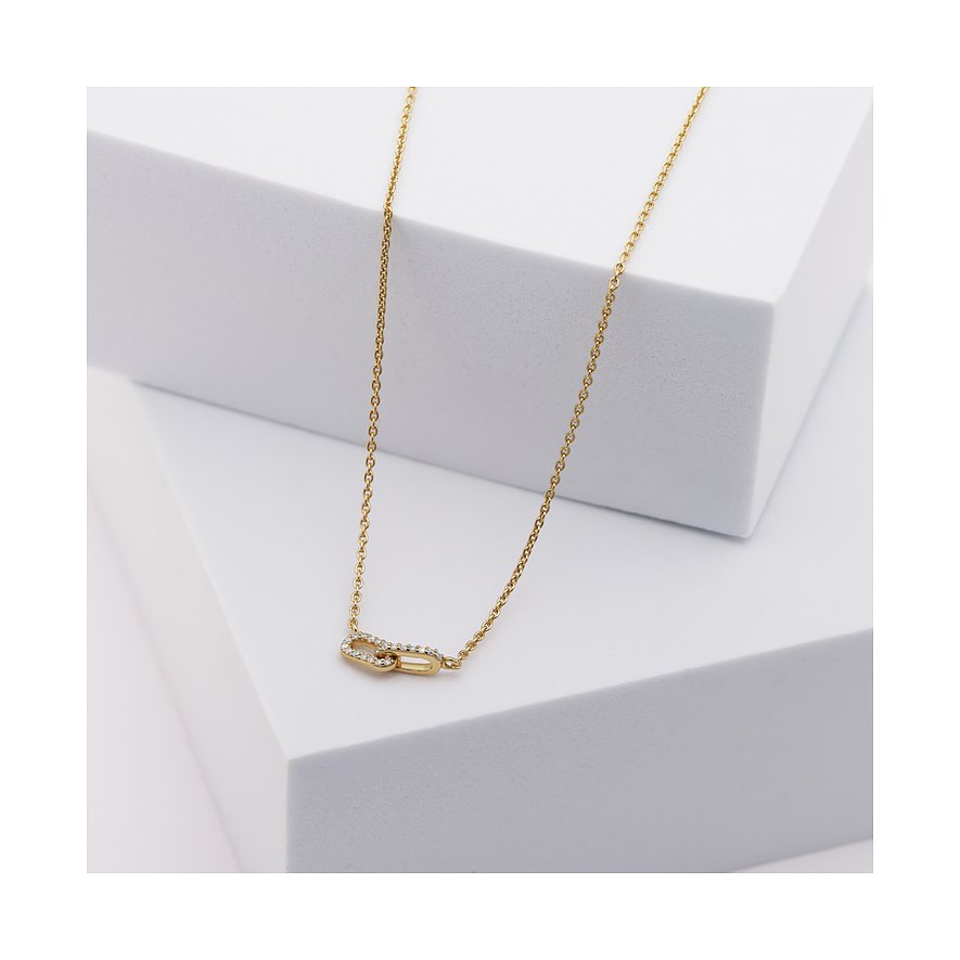 Collier CHRIST en argent 925 serti de zirconiums.