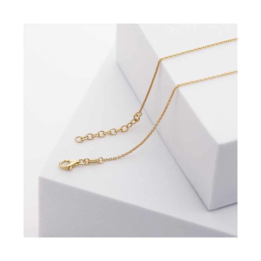 Collier CHRIST en argent 925 avec zircone, couleur or.