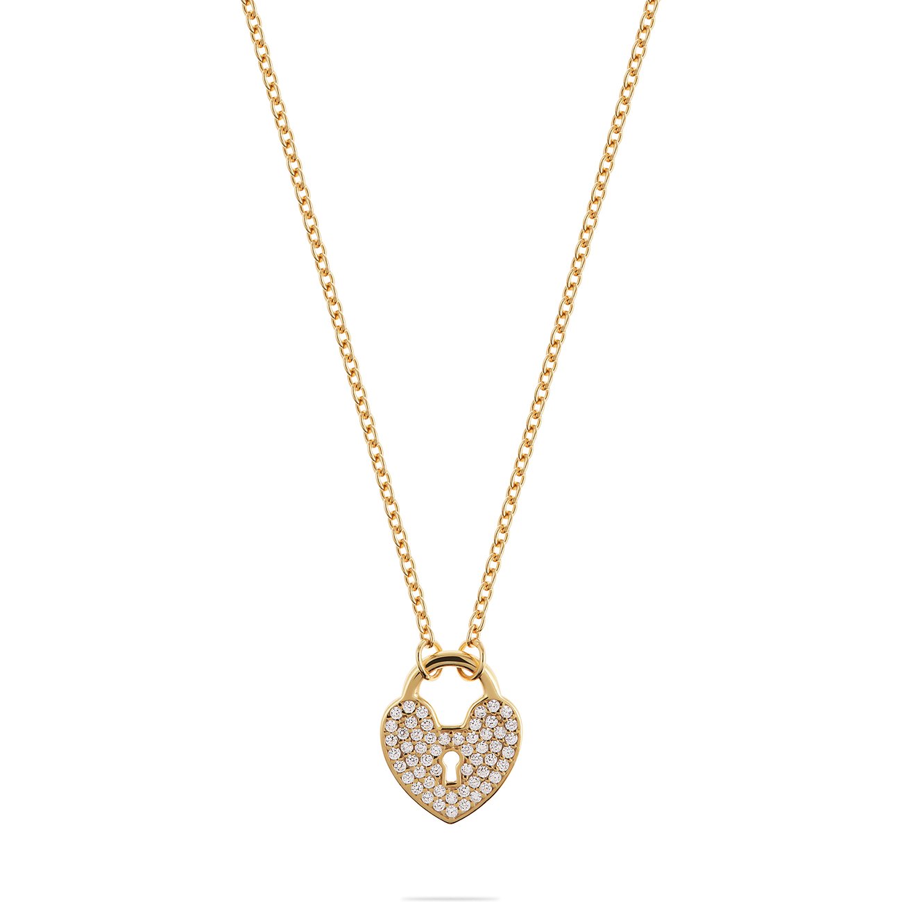 CHRIST Damen-Kette aus 925er Silber, Herzanhänger mit Zirkonia besetzt.