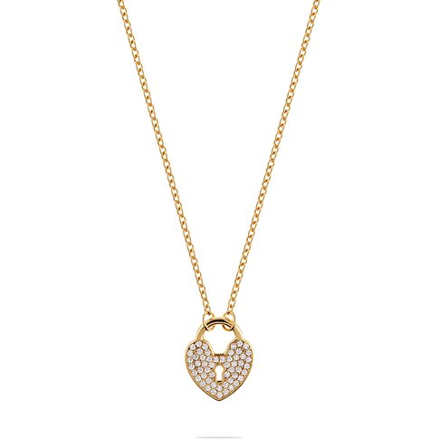 CHRIST Damen-Kette aus 925er Silber, Herzanhänger mit Zirkonia besetzt.