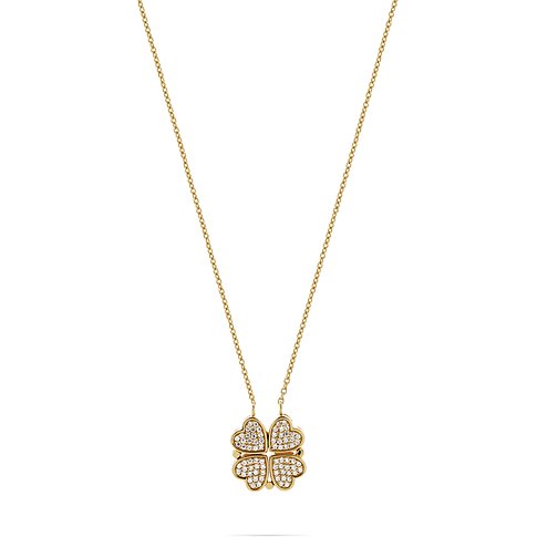 CHRIST Halsschmuck aus 925er Silber, recycelt, mit Zirkonia besetzt.