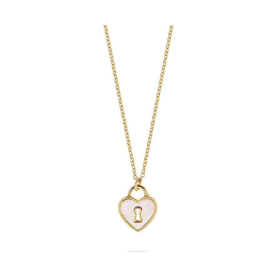 CHRIST Kette, Perlmutt, Damen, 925er Silber, recycelt, gelbgold