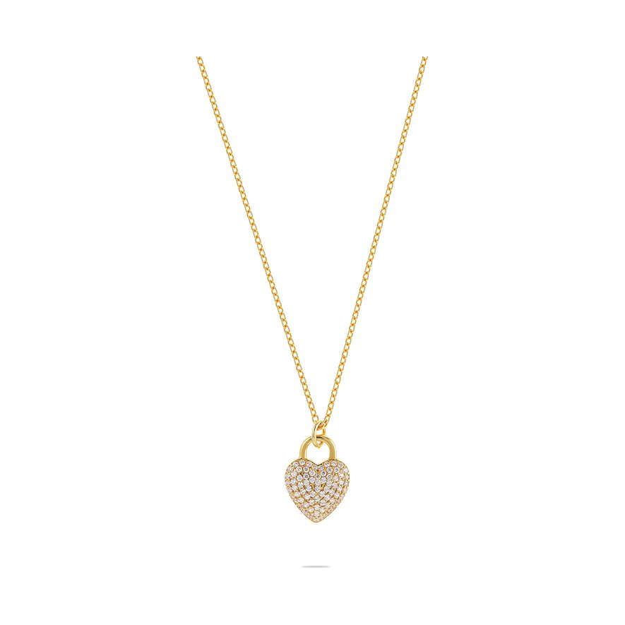 CHRIST Kette, Zirkonia, Damen, 925er Silber, recycelt, gelbgold