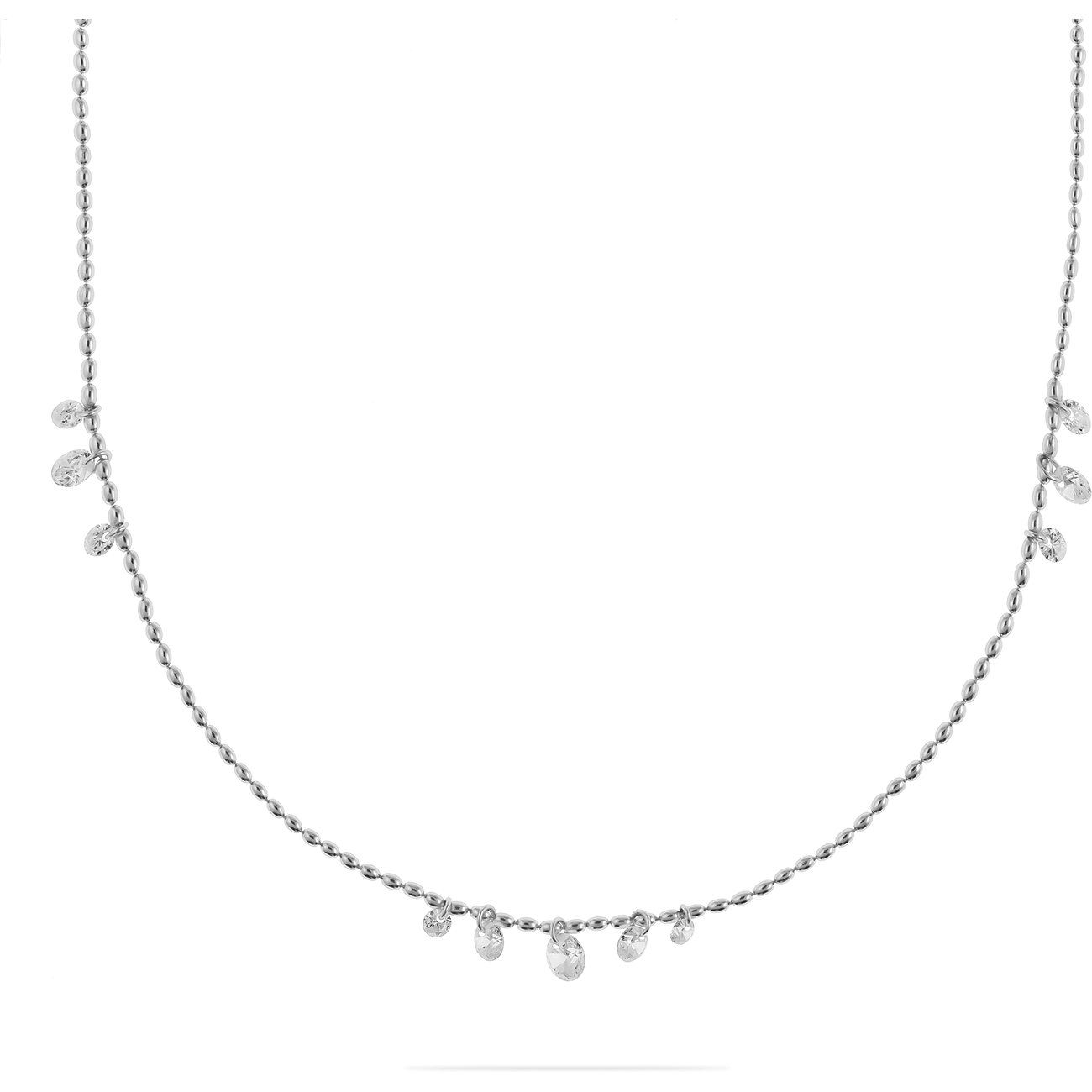 CHRIST Halsschmuck aus 925er recyceltem Silber mit Zirkonia.