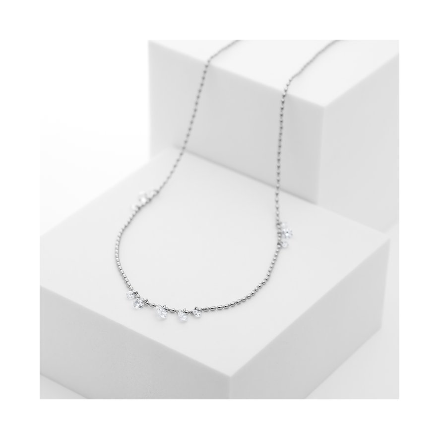 CHRIST Halsschmuck aus 925 recyceltem Silber mit Zirkonia.