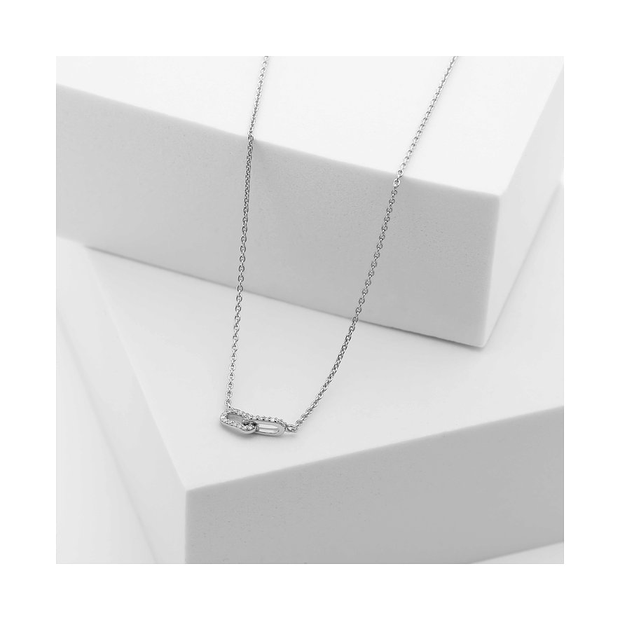 CHRIST Halsschmuck aus 925er recyceltem Silber mit Zirkonia.