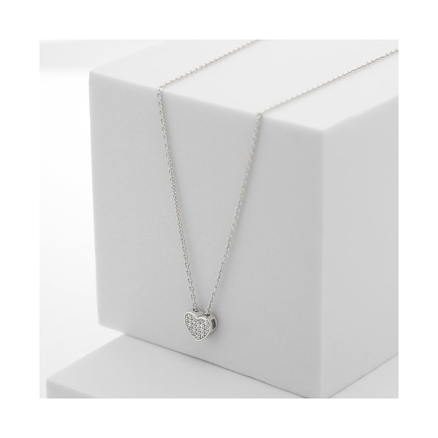 CHRIST Halsschmuck aus 925er recyceltem Silber mit Zirkonia.