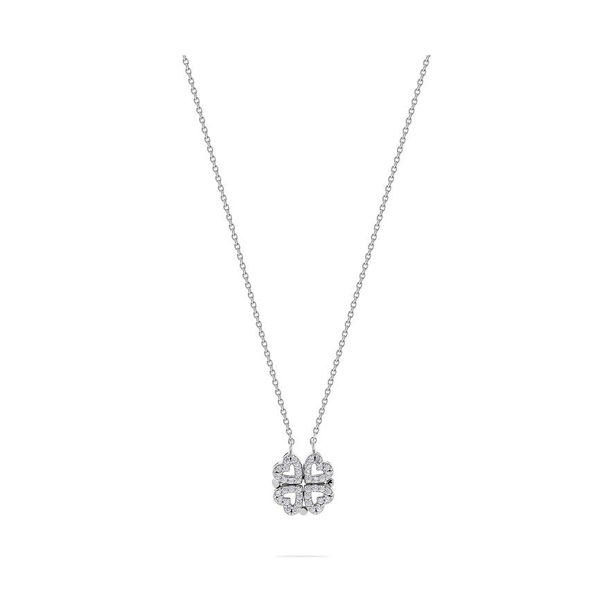CHRIST Kette, Zirkonia, Damen, 925er Silber, recycelt, silber