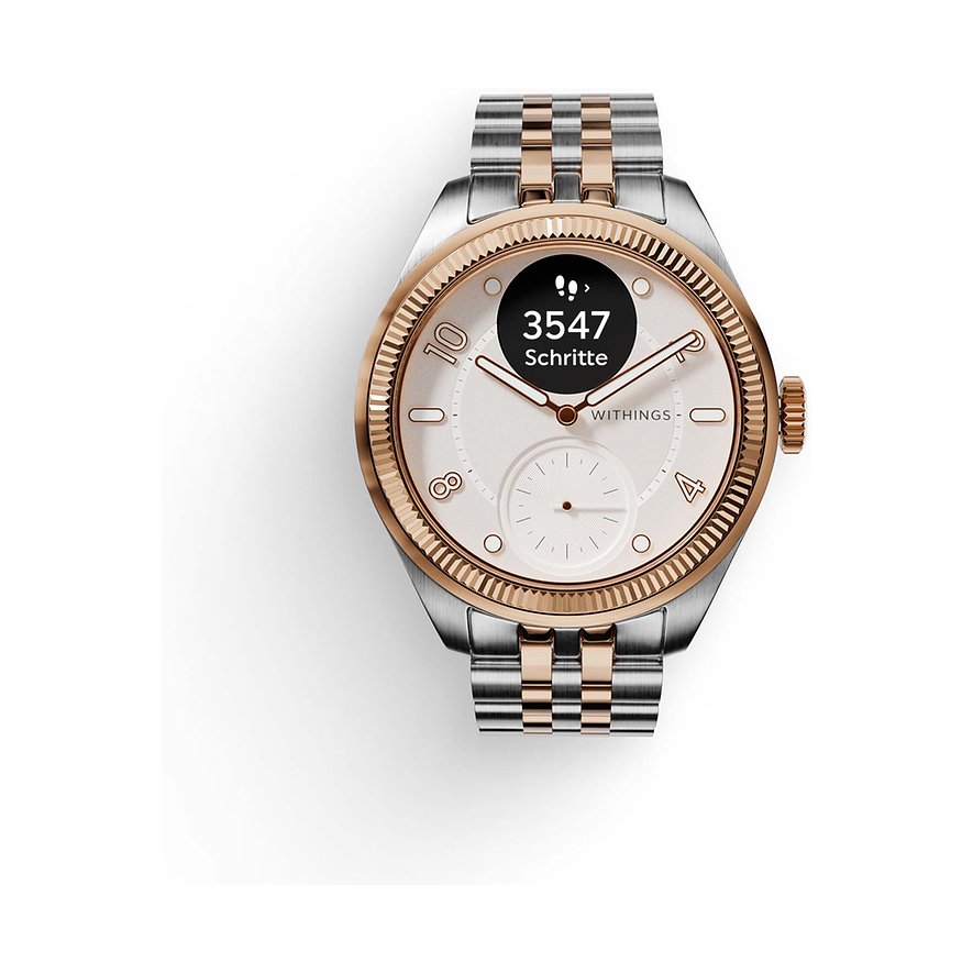 Withings Smartwatch Scanwatch Nova Brilliant Edition HWA10-MODEL 11-ALL, Unisex, Edelstahl, Armband: Edelstahl, Akku