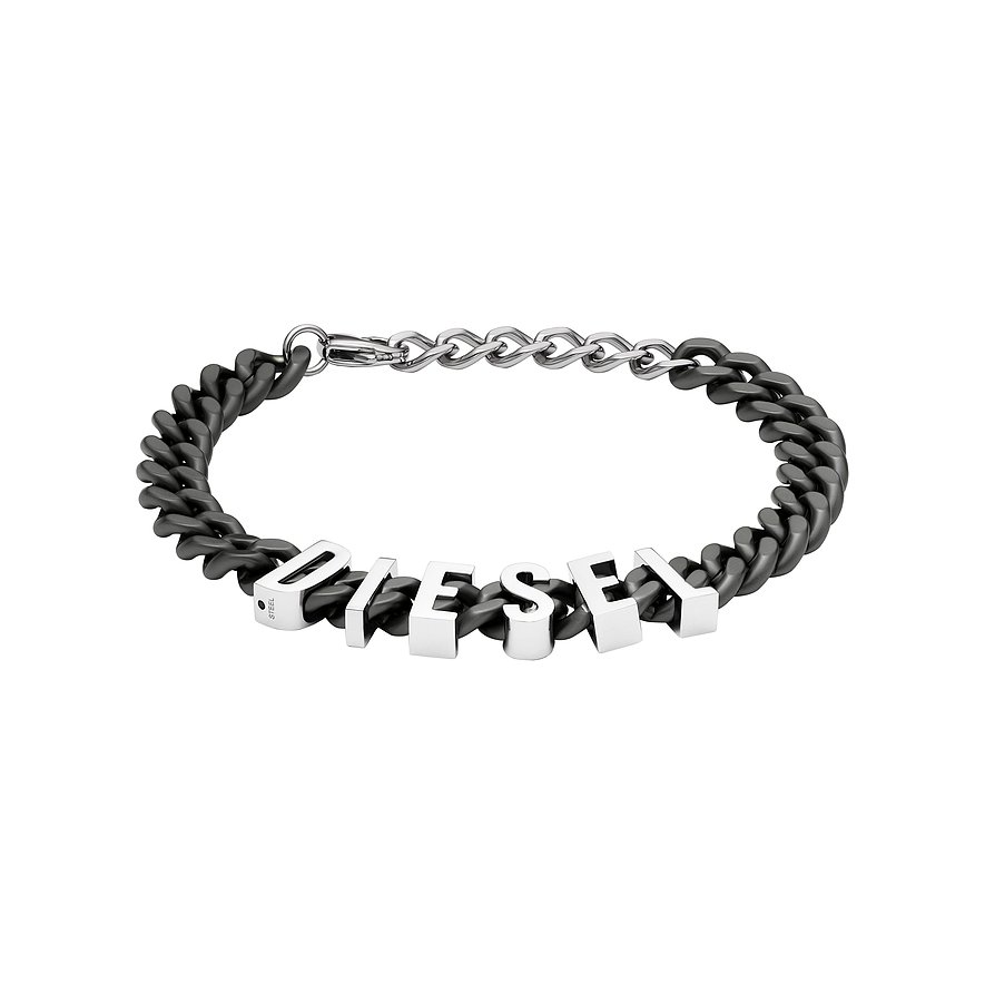 2. Chance - Diesel Armband DX1486060, Herren, Edelstahl, anthrazit